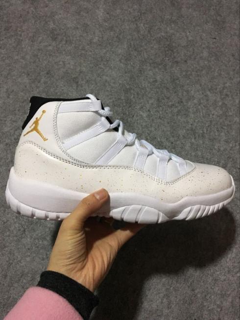 white and gold 11's
