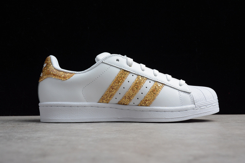Adidas Superstar Cloud White Golden Yellow Shoes S76924 - Febbuy