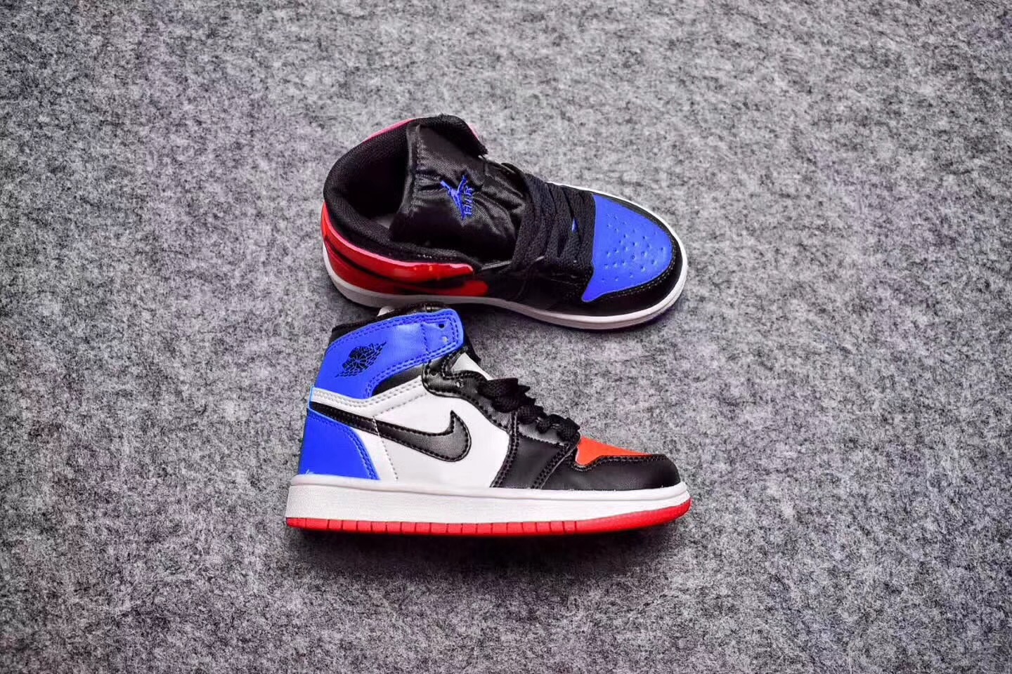 red and blue retro 1s