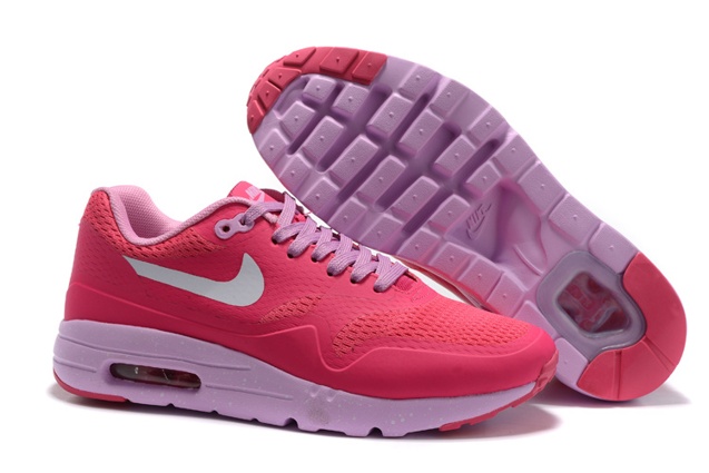 Nike Air Max 1 Ultra Essential BR Women Running Shoes Pink Rose 819476 ...