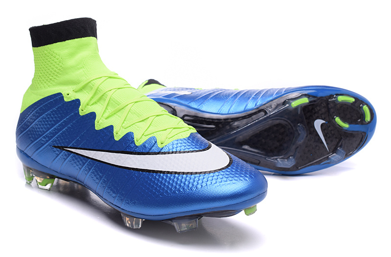 nike mercurial superfly blue and green