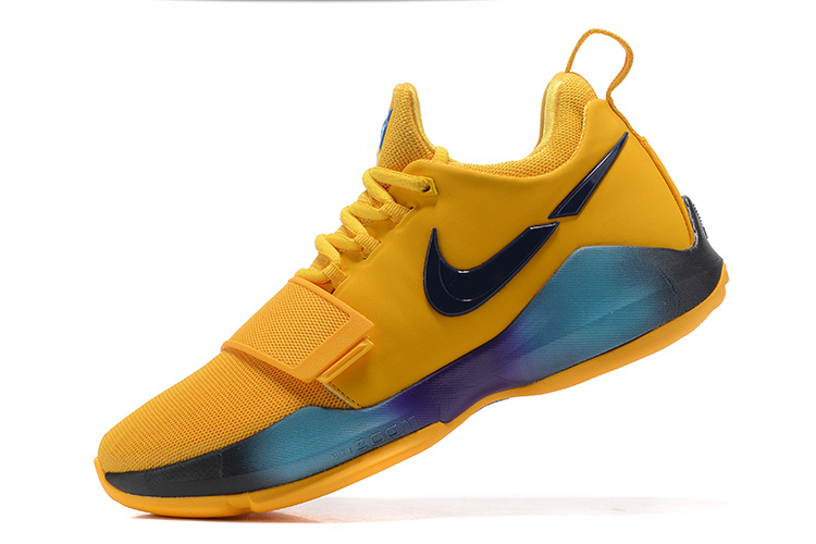 Nike Zoom PG 1 yellow blue Men Basketball Shoes 878628-004 - Febbuy
