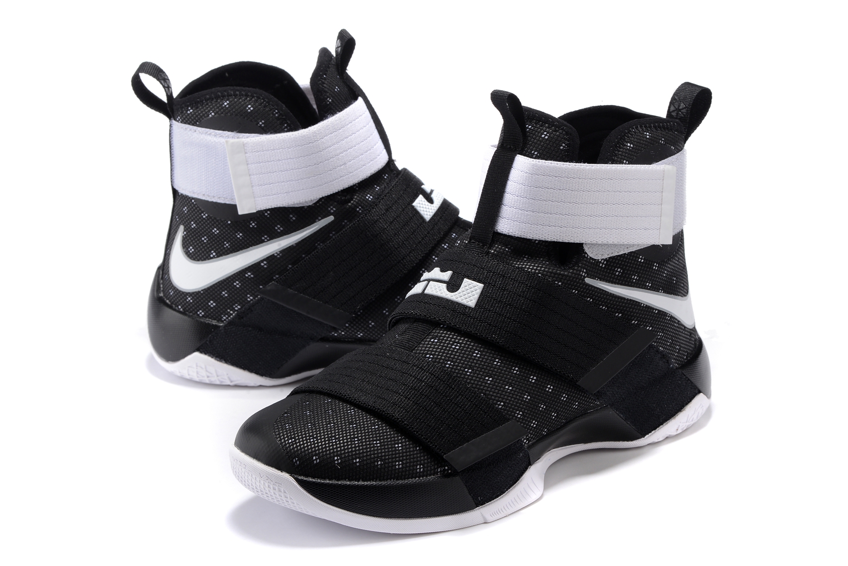 Nike Lebron Soldier 10 EP X Men White Black Sliver Basketball Shoes Men ...