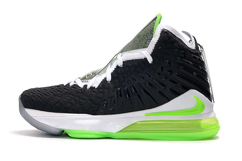 2020 Nike Zoom Lebron XVII 17 Black White Green Basketball Shoes ...