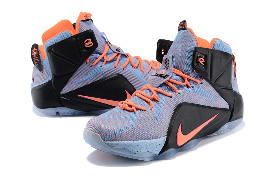 Nike Zoom Lebron XII 12 Men Basketball Shoes Light Purple Black Orange ...