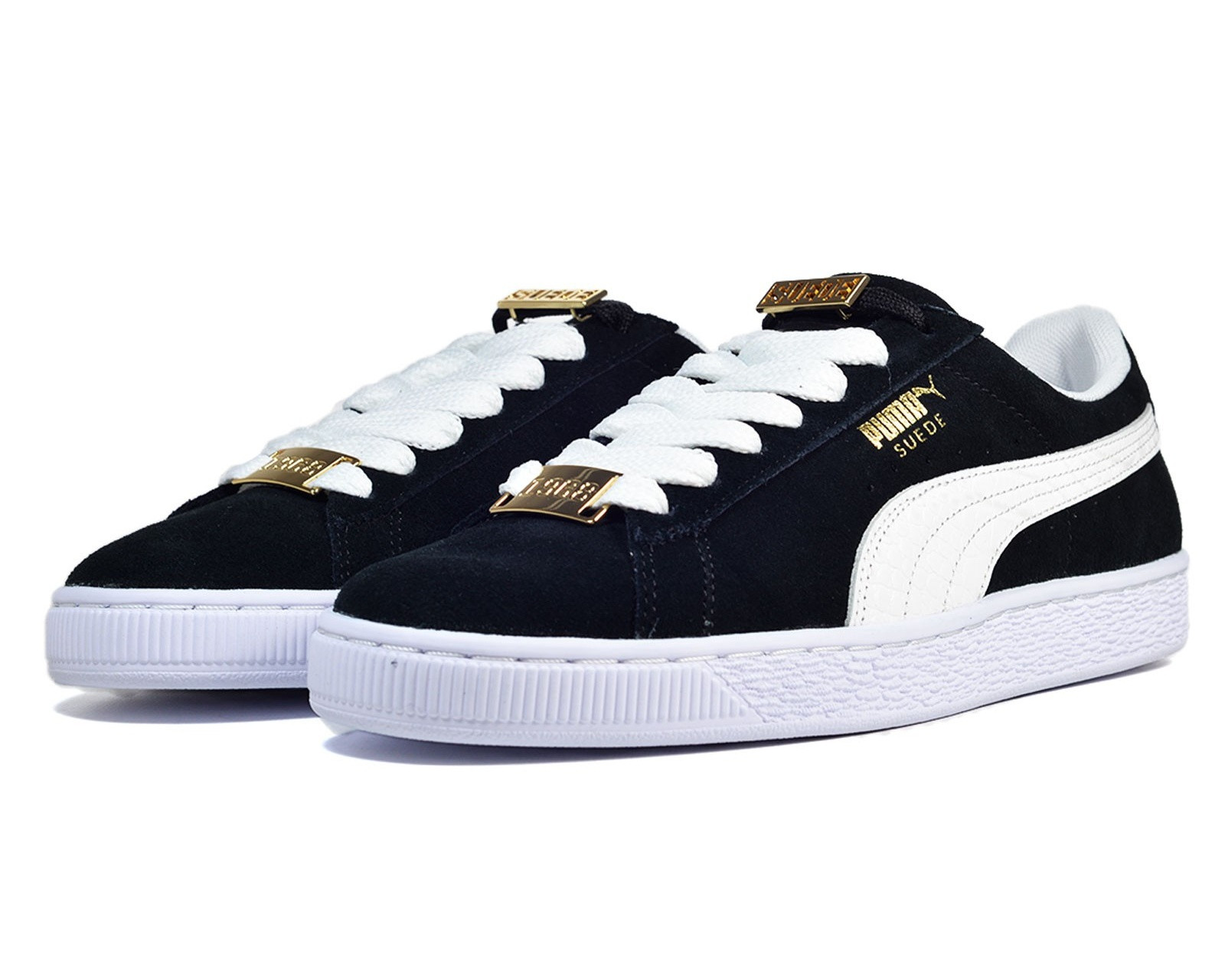 Puma Suede Classic Bboy Fabulous Black White Mens Shoes 365362-01 - Febbuy